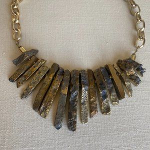 Bourbon & Bowties Gold Stone Chunky Necklace